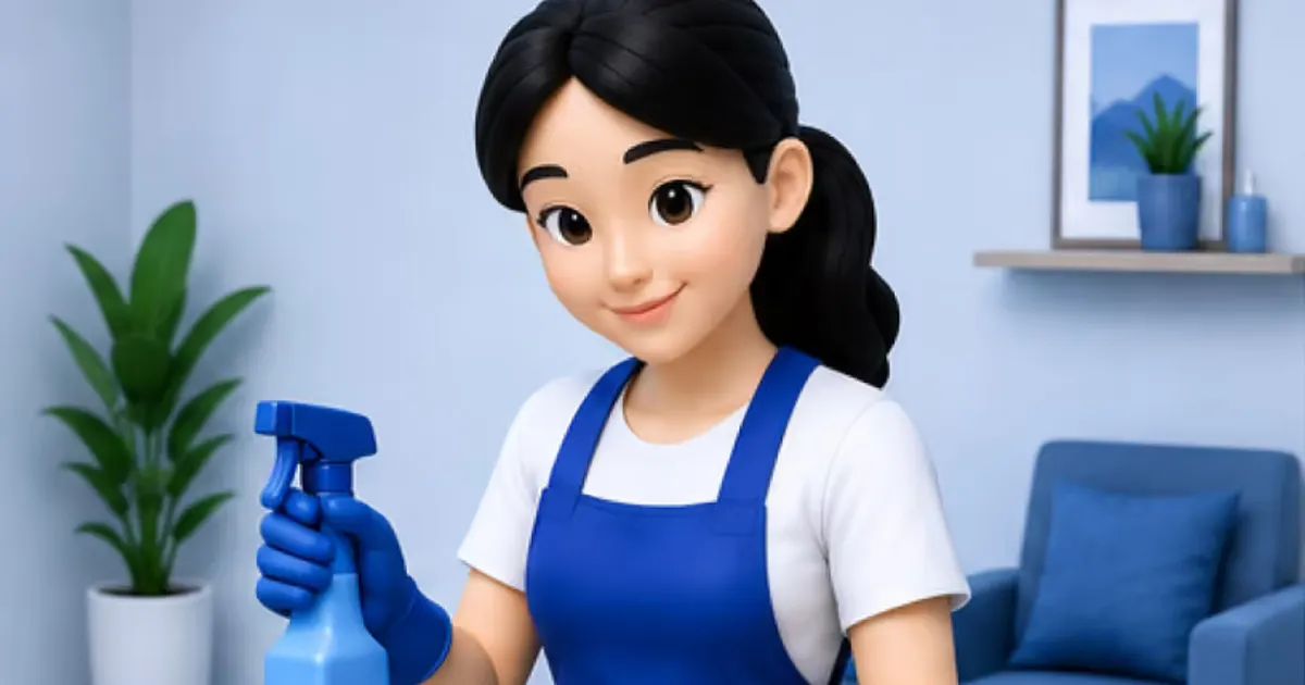 Luce home cleaning illustration