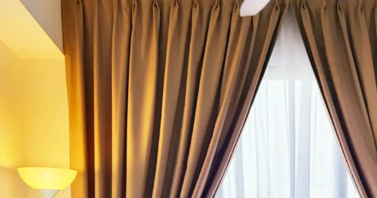Ace Curtains double pleat night curtains with a sheer day curtain