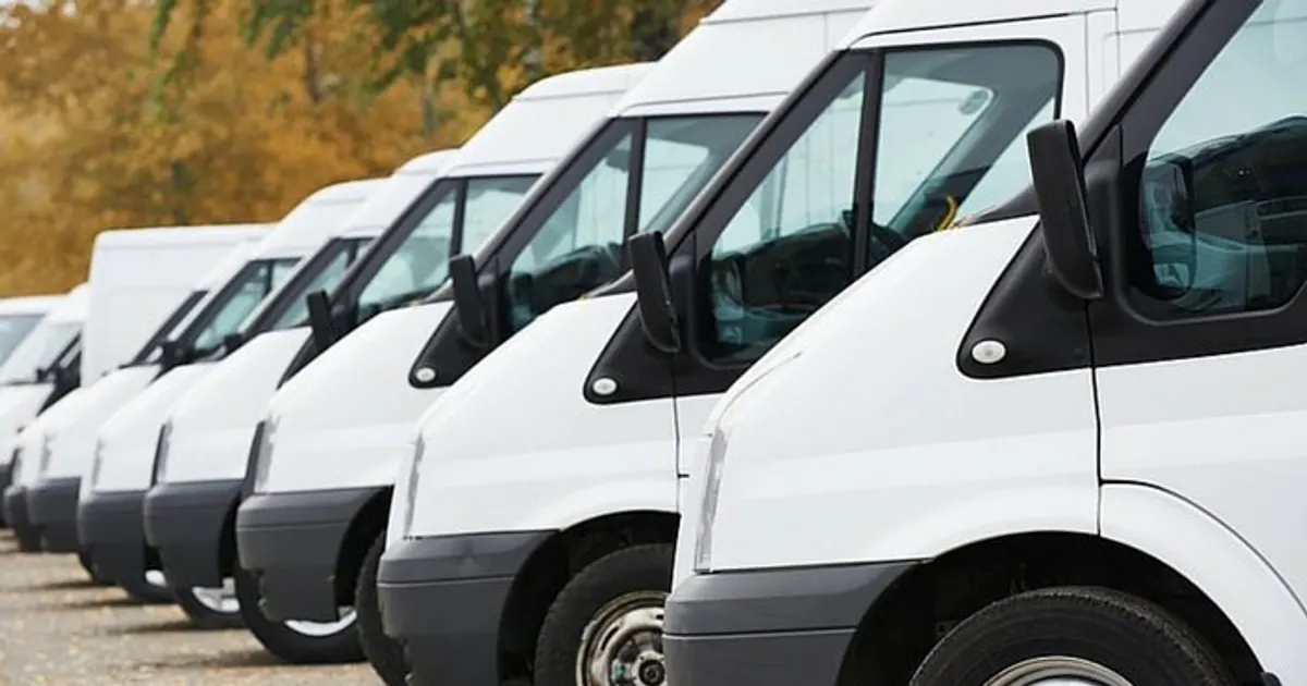 RentaLorry fleet of white vans